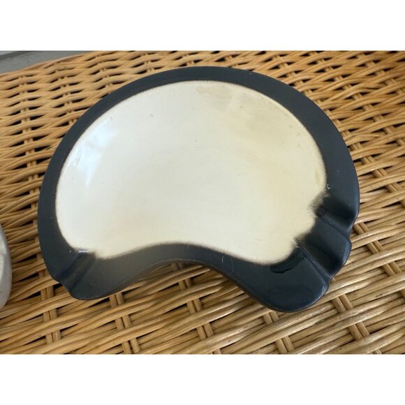 Vintage MCM Pair Ross Originals California Pottery Atomic Ashtrays - Picture 7 of 11